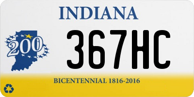 IN license plate 367HC