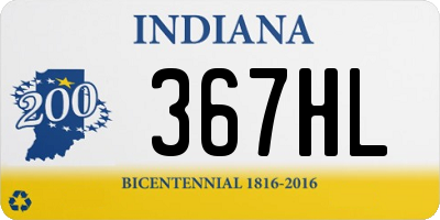 IN license plate 367HL