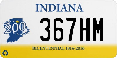 IN license plate 367HM