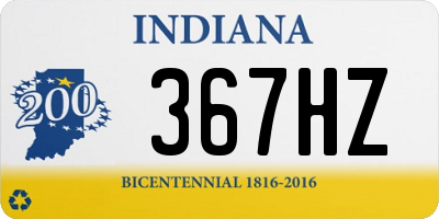 IN license plate 367HZ