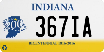 IN license plate 367IA