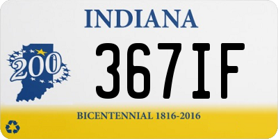 IN license plate 367IF