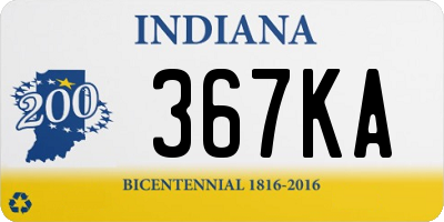 IN license plate 367KA