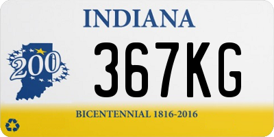 IN license plate 367KG