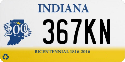 IN license plate 367KN