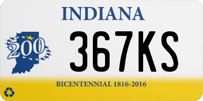 IN license plate 367KS