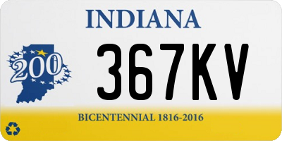 IN license plate 367KV