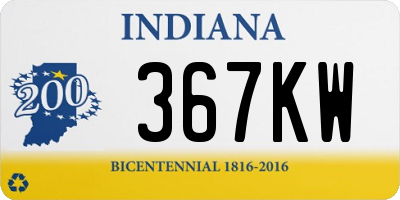 IN license plate 367KW