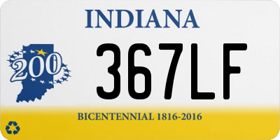 IN license plate 367LF