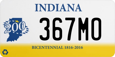 IN license plate 367MO