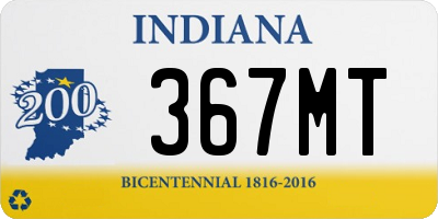 IN license plate 367MT