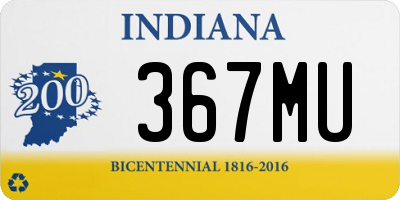 IN license plate 367MU