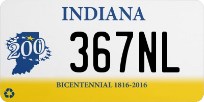 IN license plate 367NL