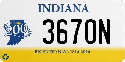 IN license plate 367ON