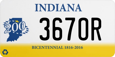 IN license plate 367OR