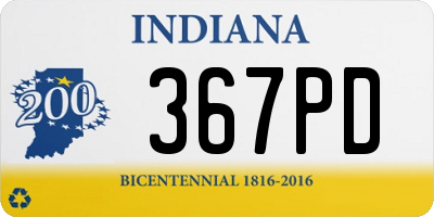 IN license plate 367PD