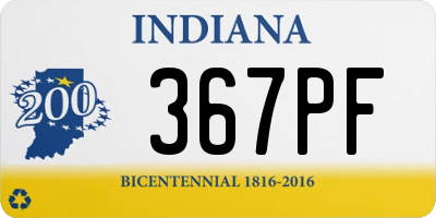 IN license plate 367PF