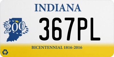 IN license plate 367PL