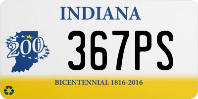 IN license plate 367PS