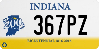 IN license plate 367PZ