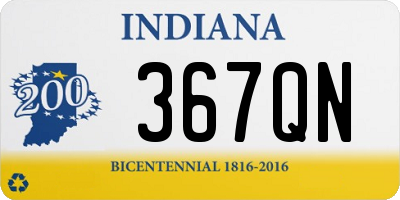 IN license plate 367QN