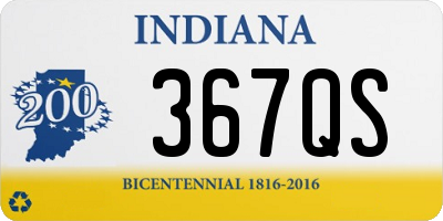 IN license plate 367QS