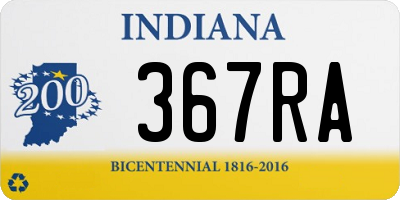 IN license plate 367RA