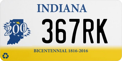 IN license plate 367RK