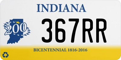 IN license plate 367RR