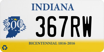 IN license plate 367RW