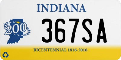 IN license plate 367SA