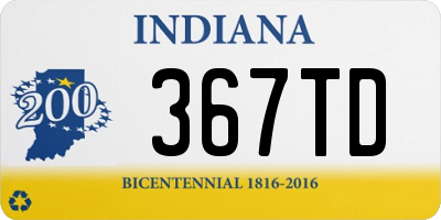 IN license plate 367TD