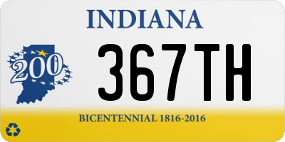 IN license plate 367TH