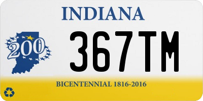 IN license plate 367TM