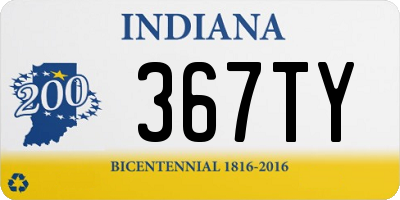 IN license plate 367TY