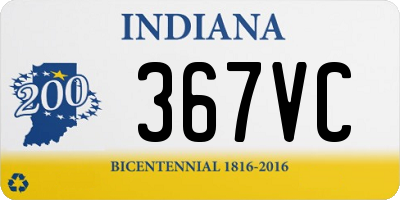 IN license plate 367VC