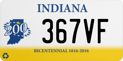 IN license plate 367VF