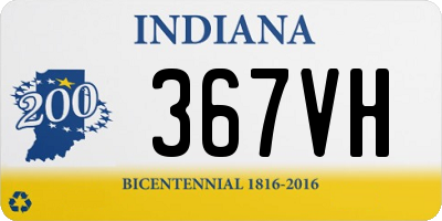 IN license plate 367VH