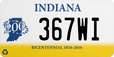 IN license plate 367WI