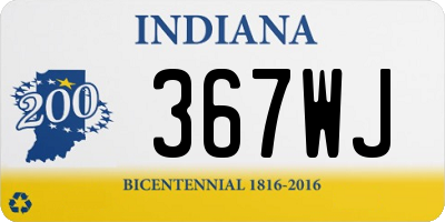 IN license plate 367WJ