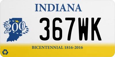 IN license plate 367WK