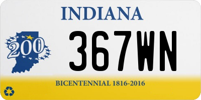 IN license plate 367WN