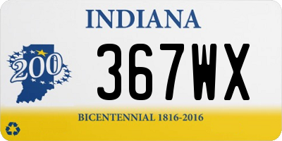 IN license plate 367WX