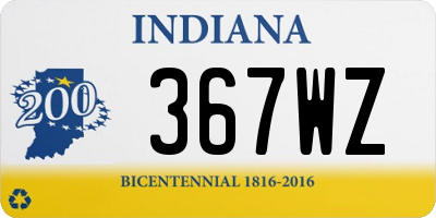 IN license plate 367WZ