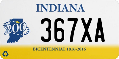 IN license plate 367XA