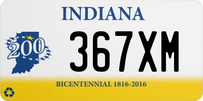 IN license plate 367XM