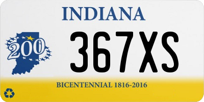 IN license plate 367XS