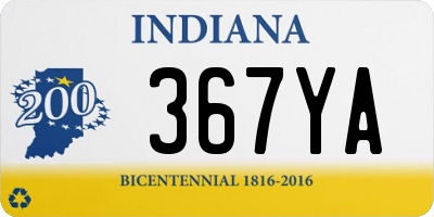 IN license plate 367YA