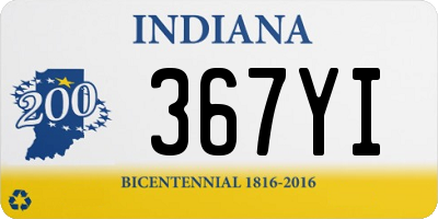 IN license plate 367YI