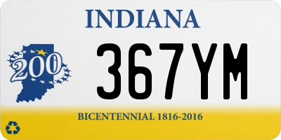 IN license plate 367YM